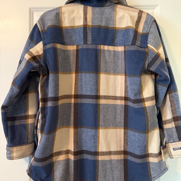 Old Navy Flannel "Shacket" Blue Plaid - Picture 3 of 4